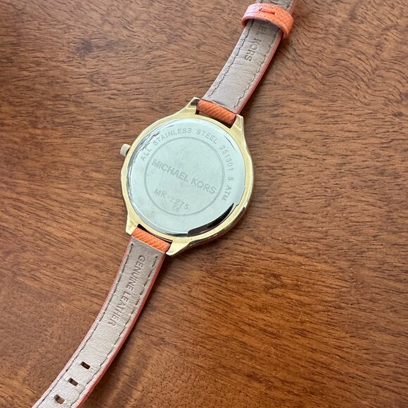 Women’s MK2275 Slim Runway Leather Strap Watch main image 5